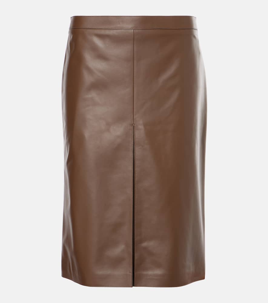 Leather pencil skirt