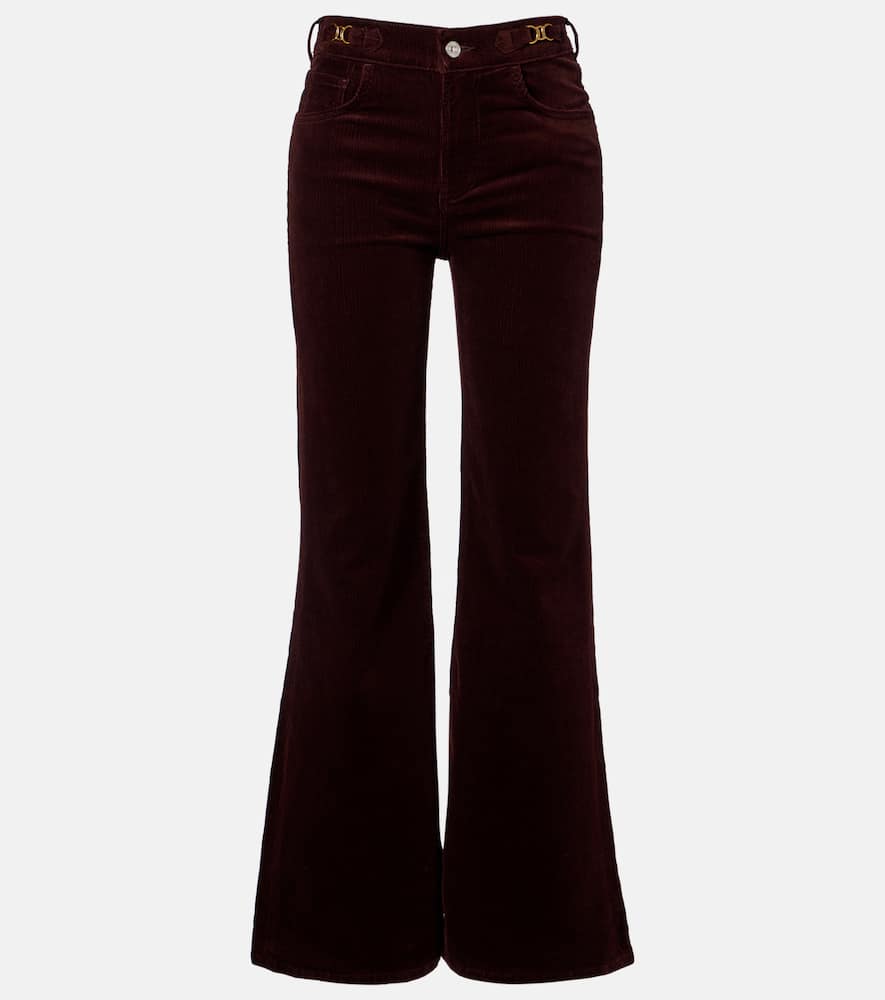 Kimberly cotton corduroy flared pants