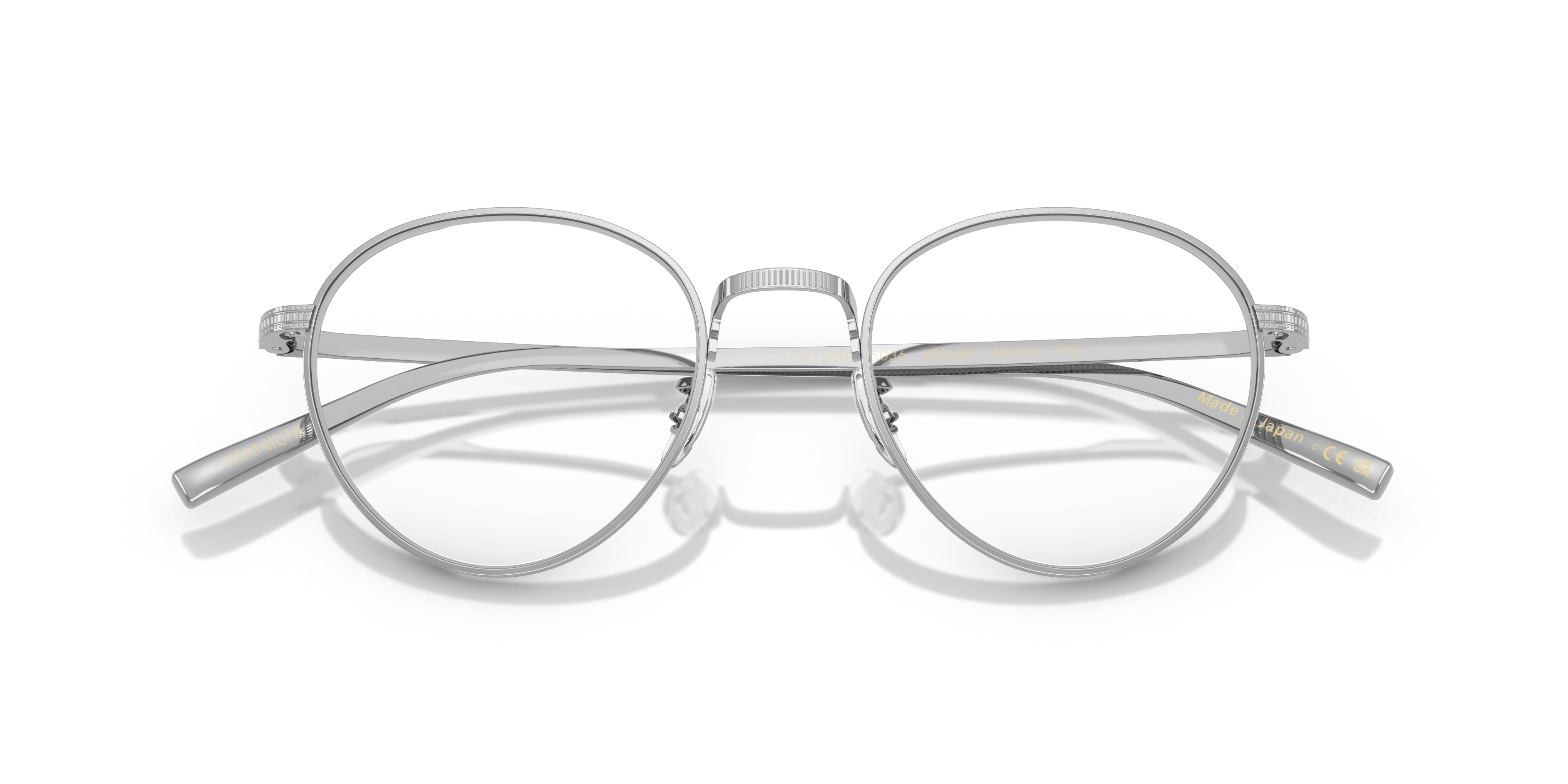 Oliver Peoples Herren Oliver Peoples OV1350T KESNER 5036 Optische Fassungen Titan Silber Transparent Pantos Norma