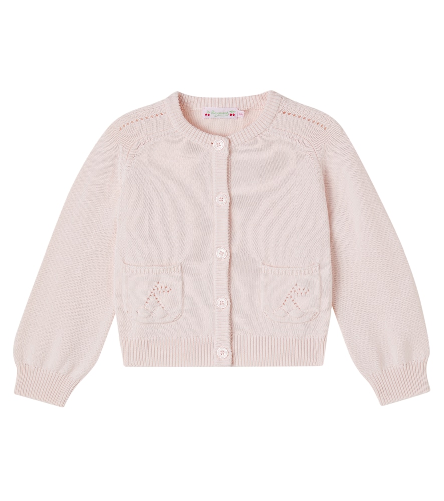 Elisea open-knit cotton cardigan