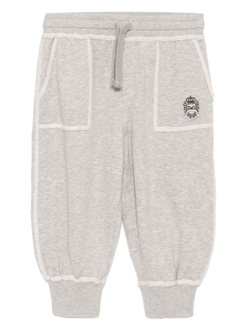 Logo-embroidered track pants - Grey