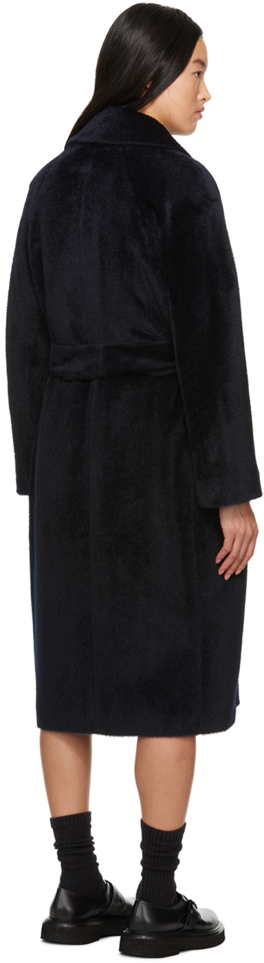 S Max Mara Navy Zaire Coat