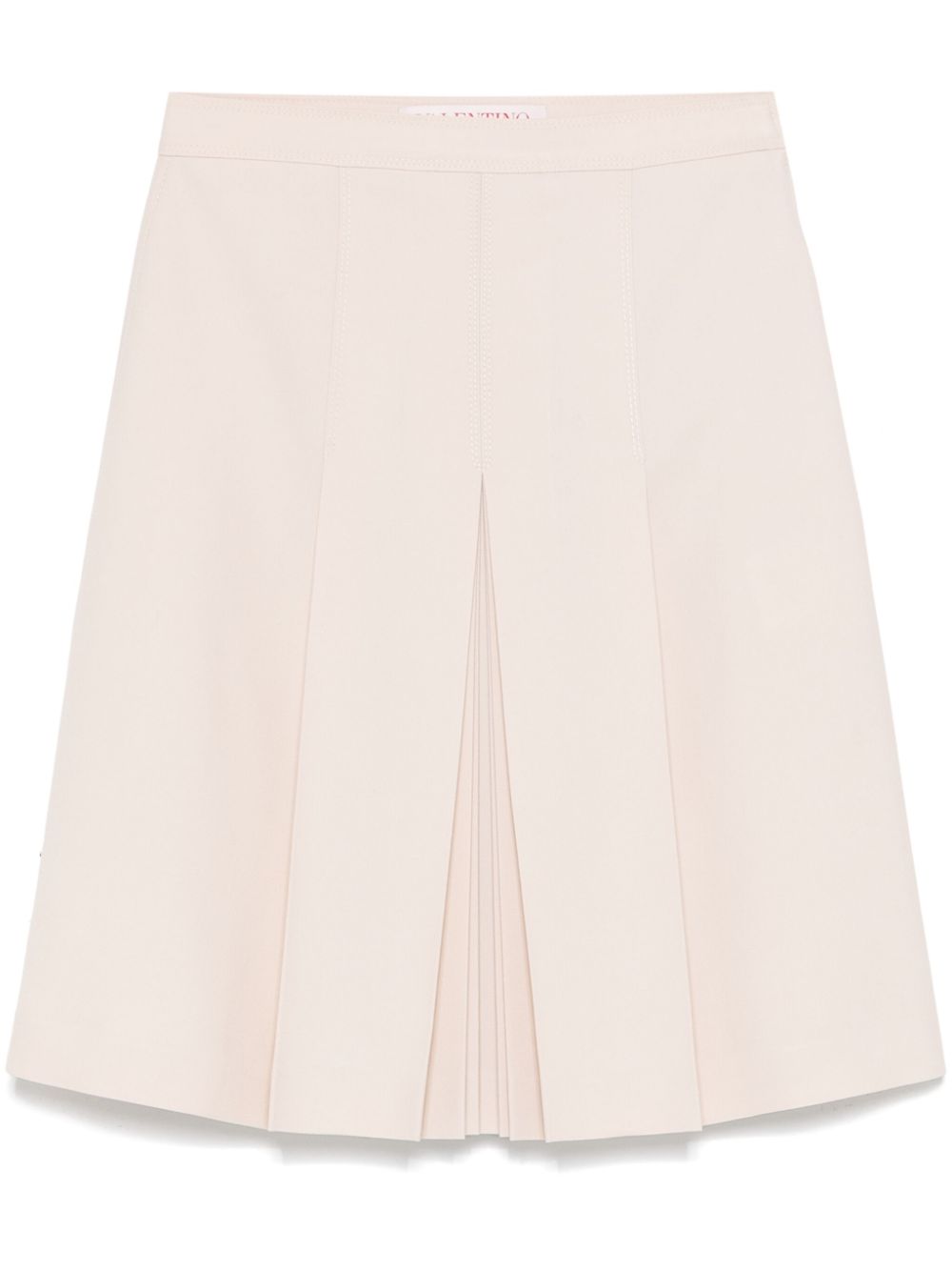 Pleated mini skirt - Neutrals