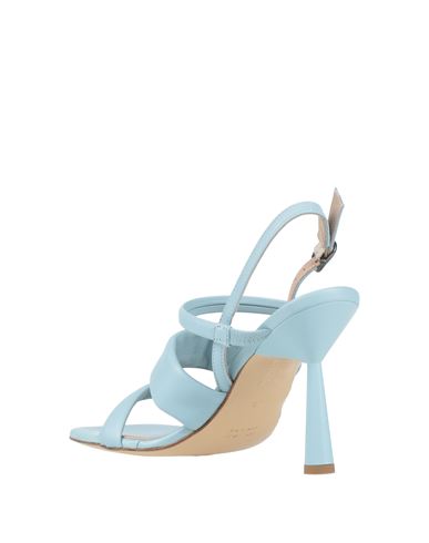 Woman Sandals Sky blue Size 8 Leather