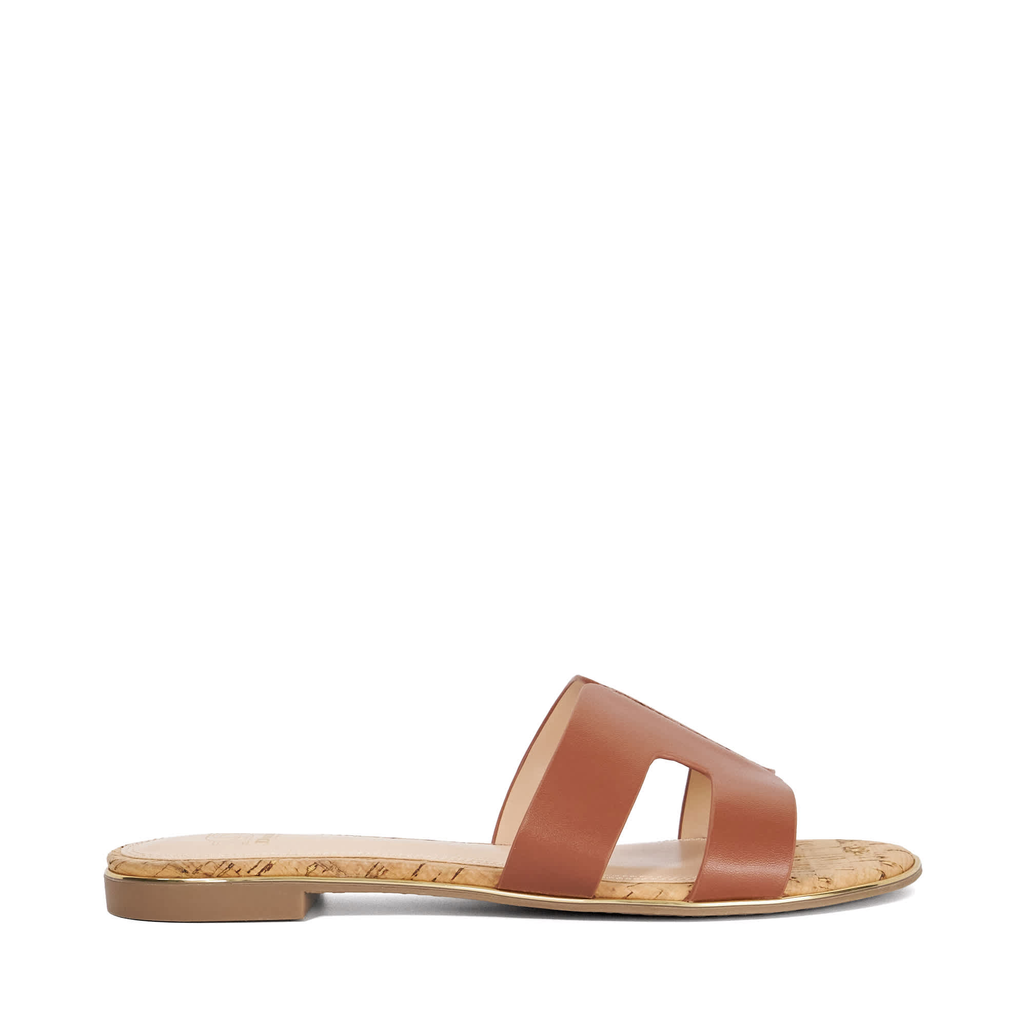 Dune London Womens Ladies Ludlows - Flat Boucle Sandals - Tan