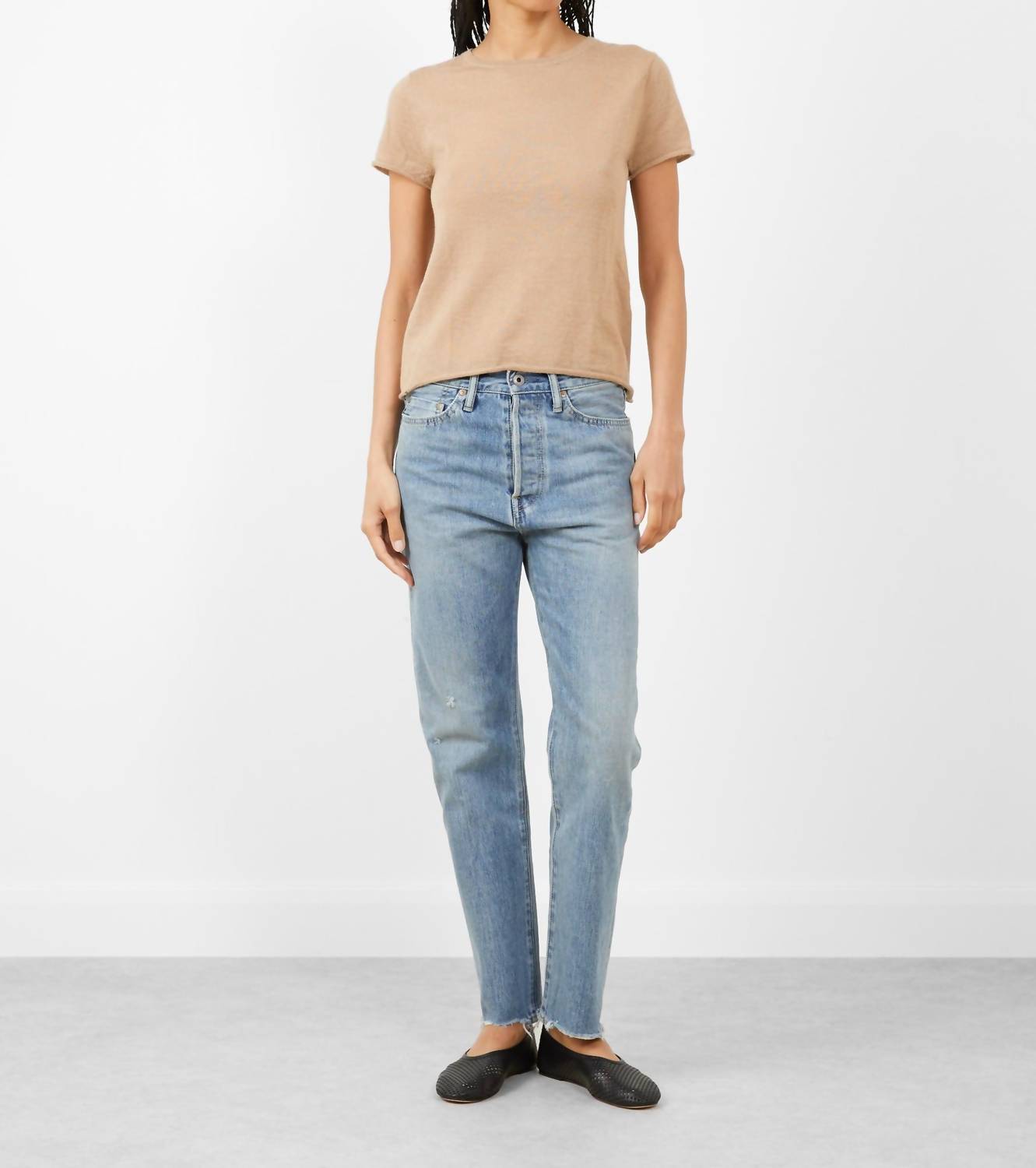 Narrow Tapered Cut Jeans In Very Light
