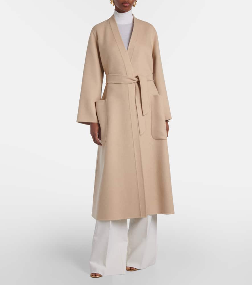 Vezzoso camel hair wrap coat