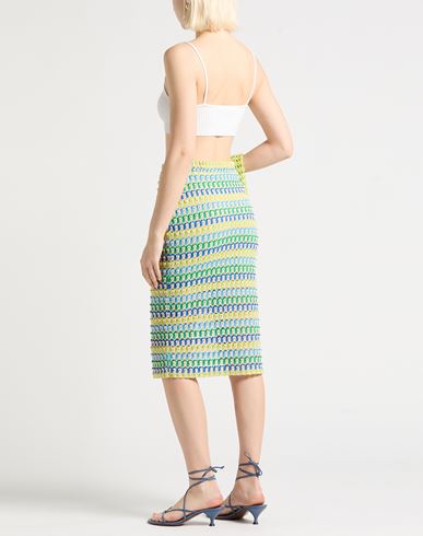 Woman Midi skirt Beige Size 6 Cotton, Elastane