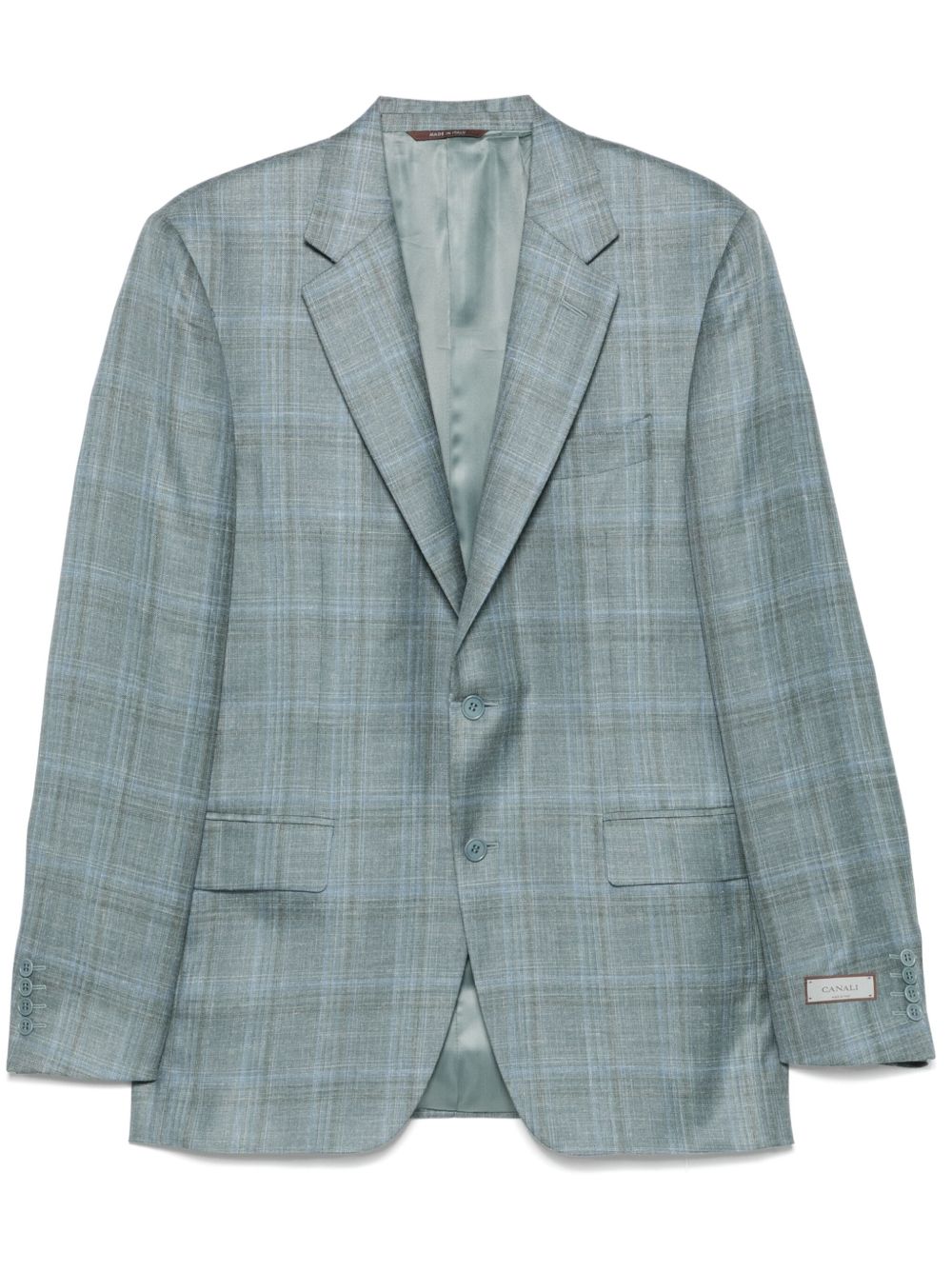 Checked blazer - Green