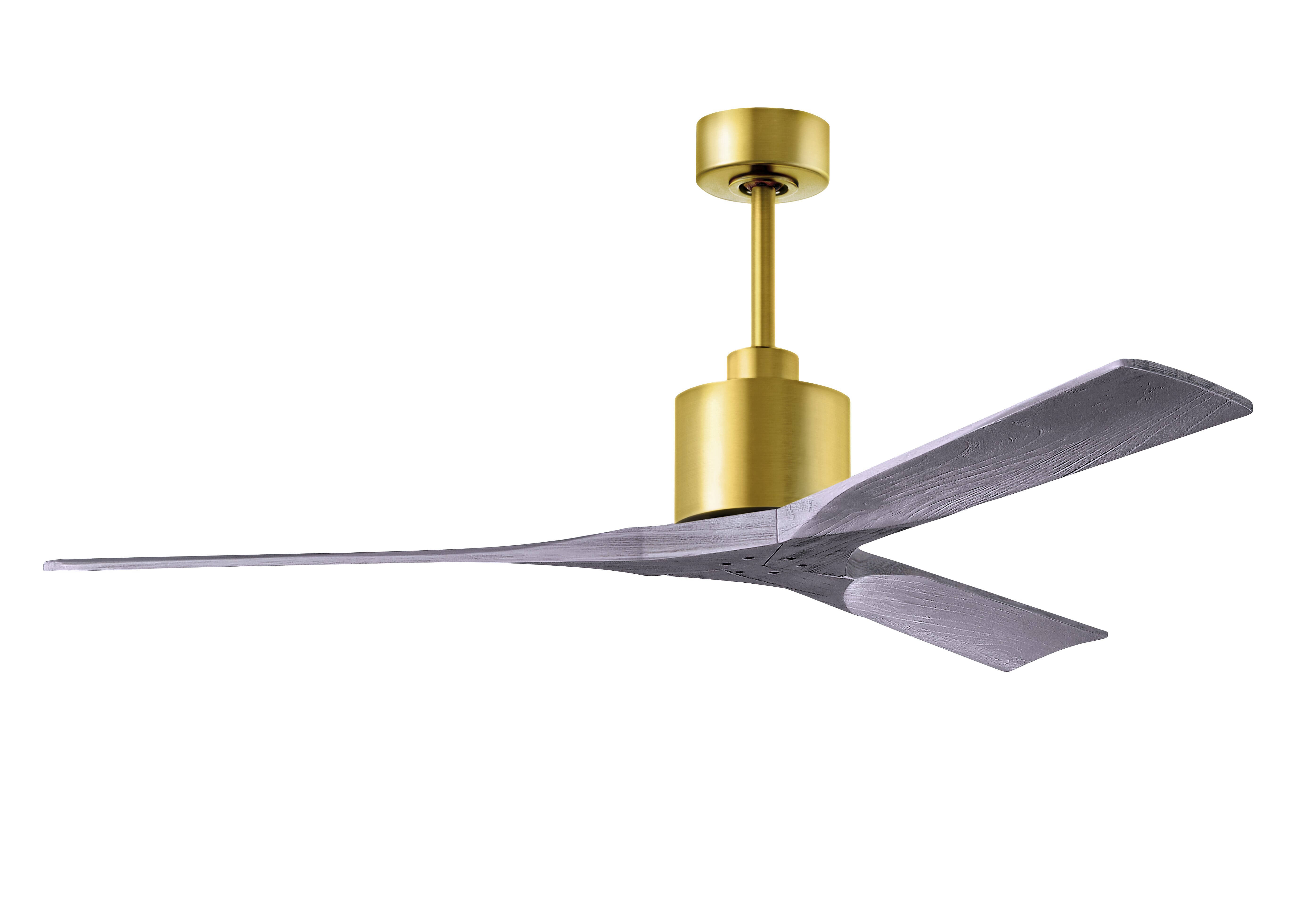 Nan 6-Speed Ceiling Fan in Brushed Brass with Barnwood Tone blade