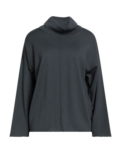Woman Turtleneck Grey Size 4 Merino Wool