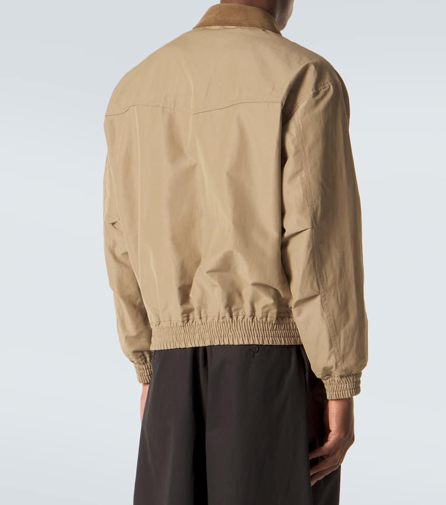 Comme des Garçons Homme Corduroy-trimmed blouson jacket