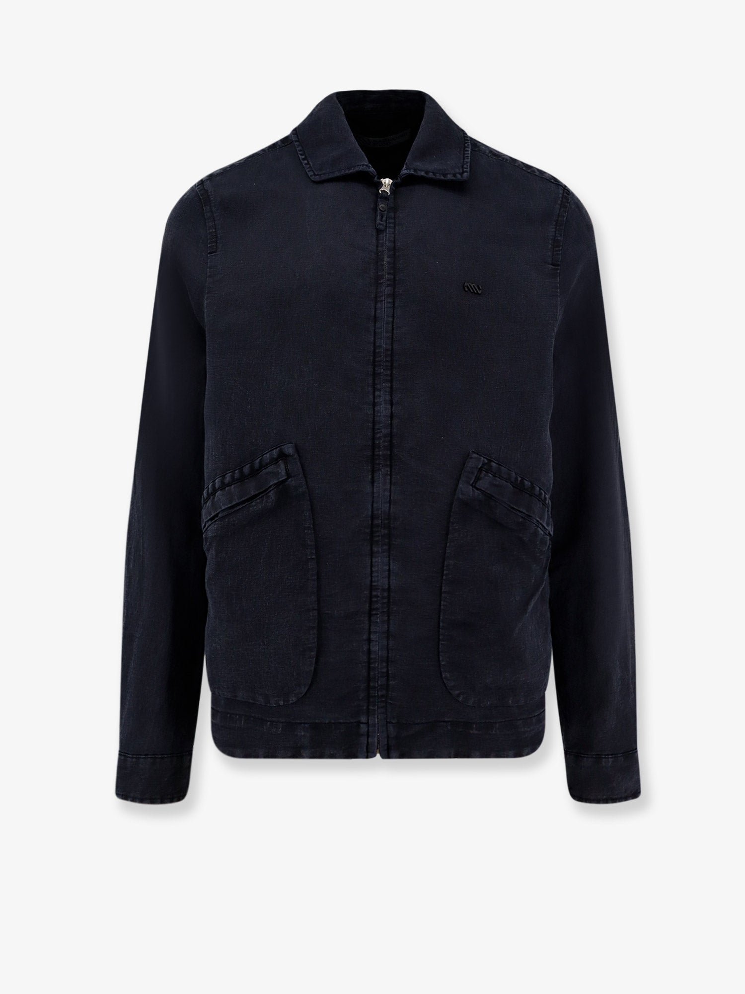 Polyamide-Silk Blend Jacket — Navy