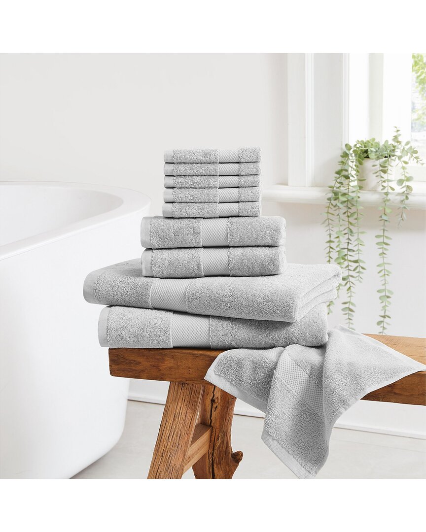 Luxe Turkish Cotton Grey 10pc Towel Set