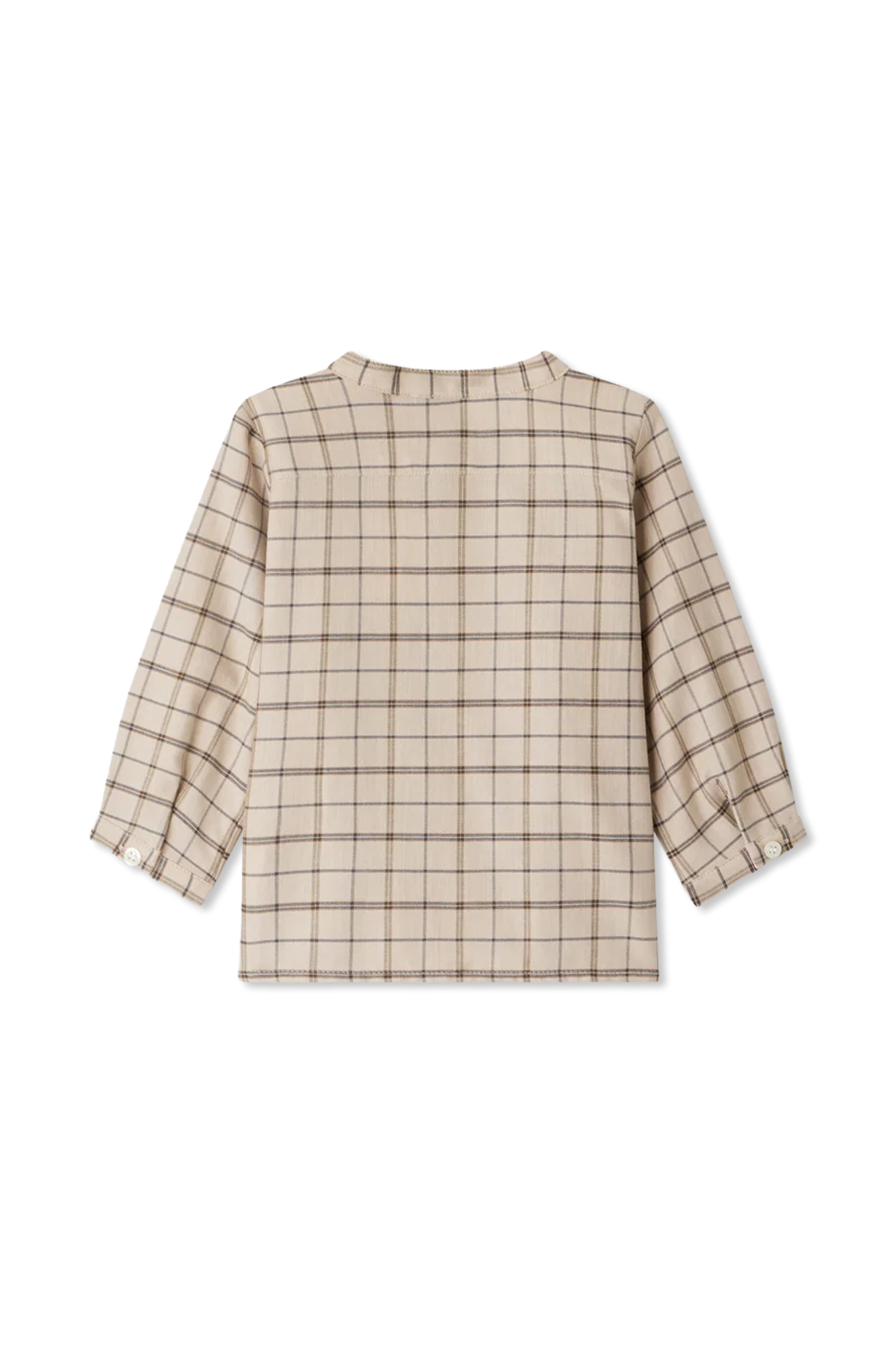 Top With A Check Pattern, Unisex, Beige