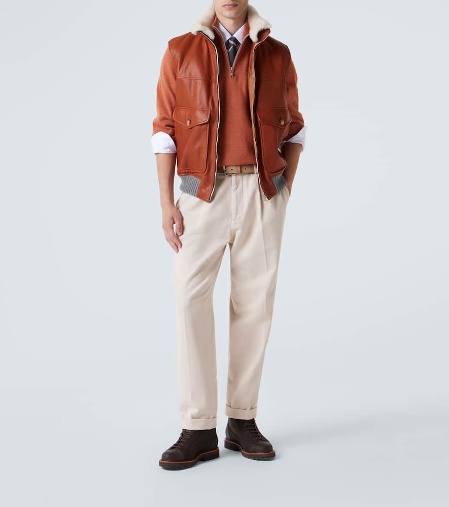 Cashmere half-zip sweater