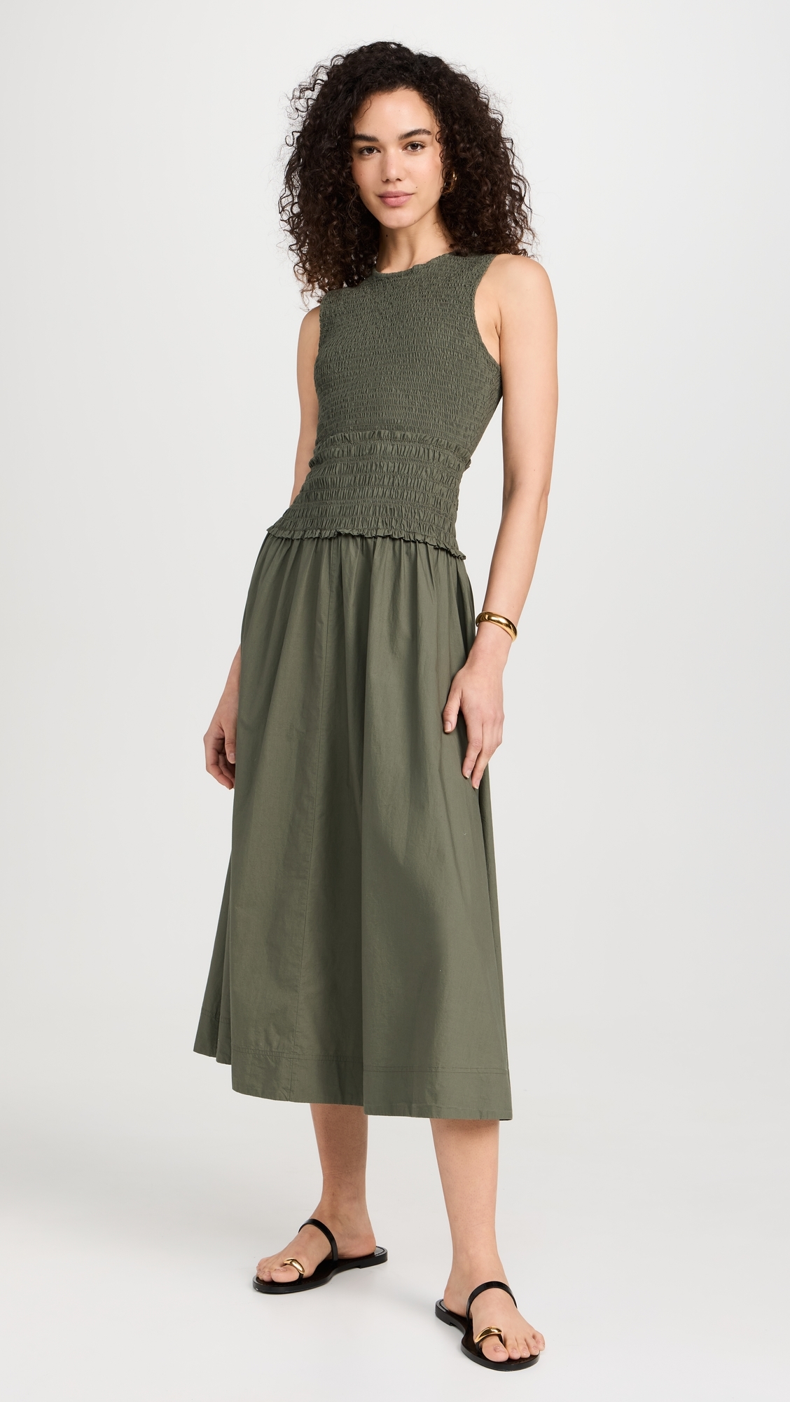 Siempre Tank Maxi Dress Thyme