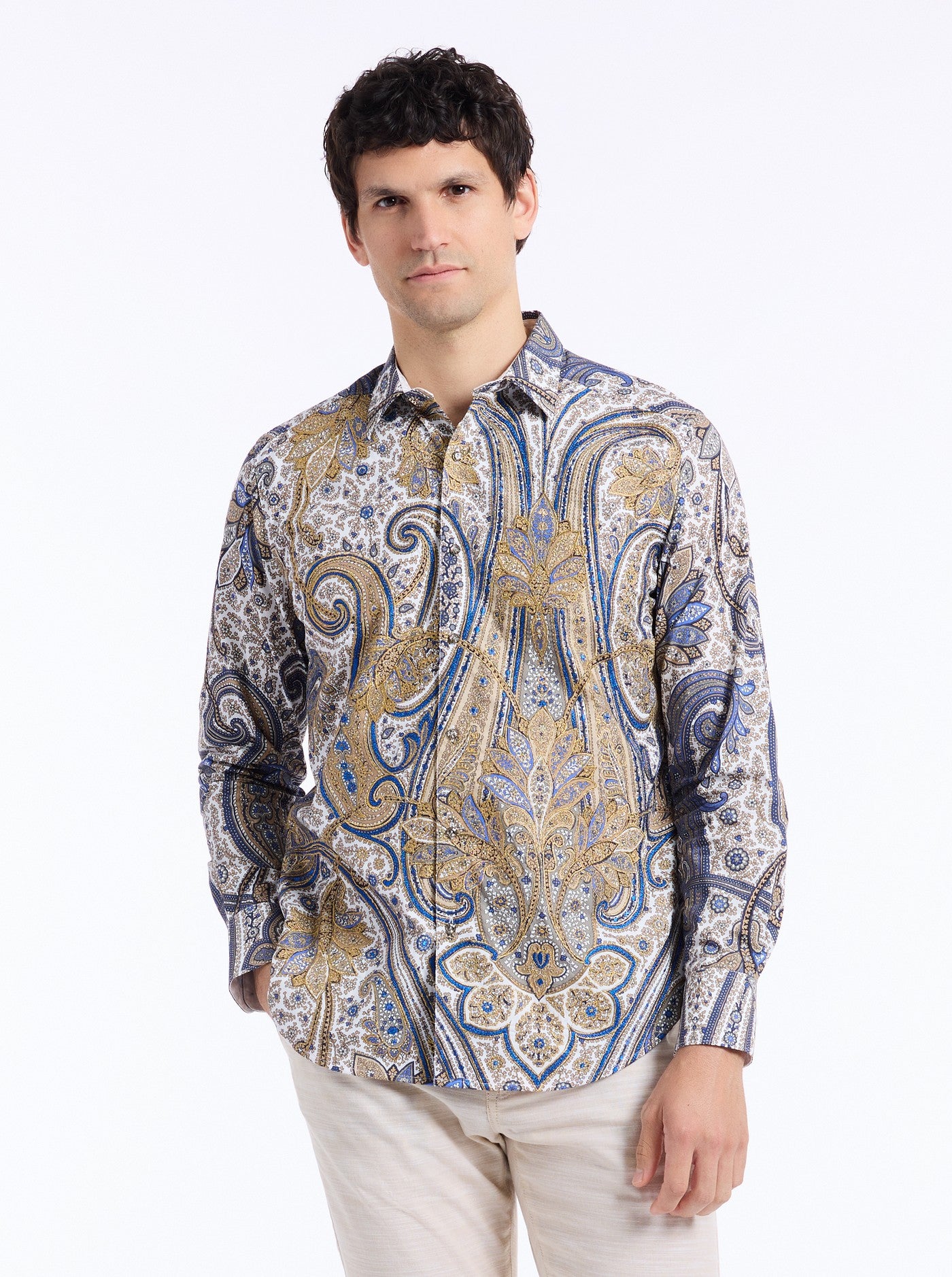 Robert Graham Limited Edition The Lansky Look Long Sleeve Button Down Shirt