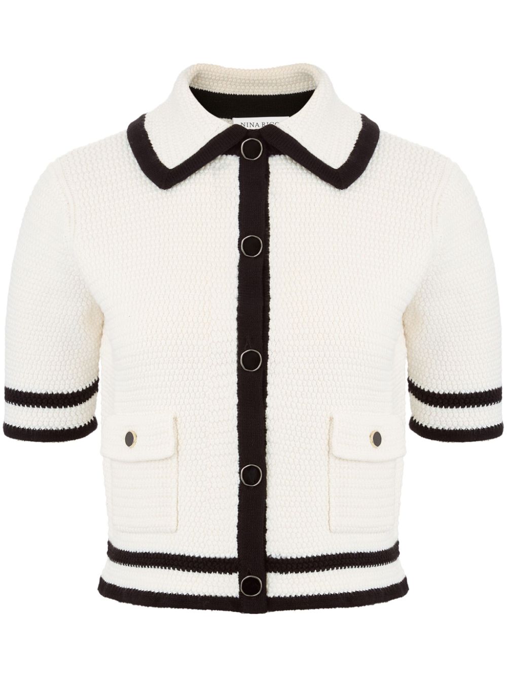Three-quarter sleeves cardigan - White