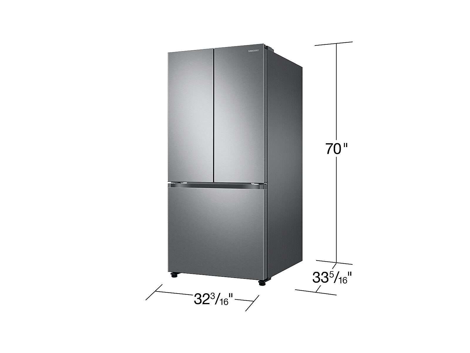 25 cu. ft. 33" 3-Door French Door Refrigerator with Beverage Center™ in Stainless Steel(RF25C5551SR/AA)