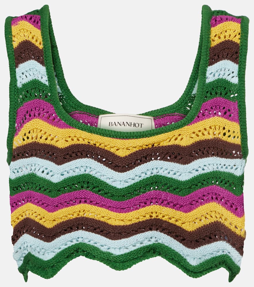 Kim crochet cotton-blend top