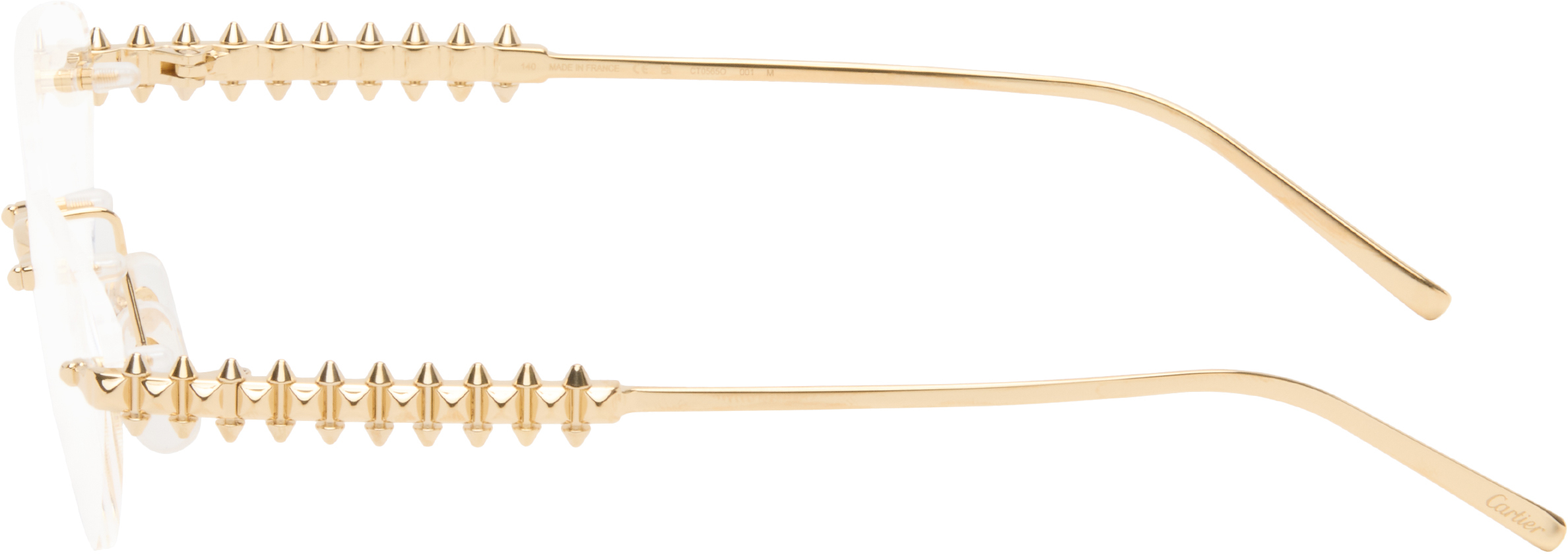 Gold 'Clash de ' Cat Eye Glasses