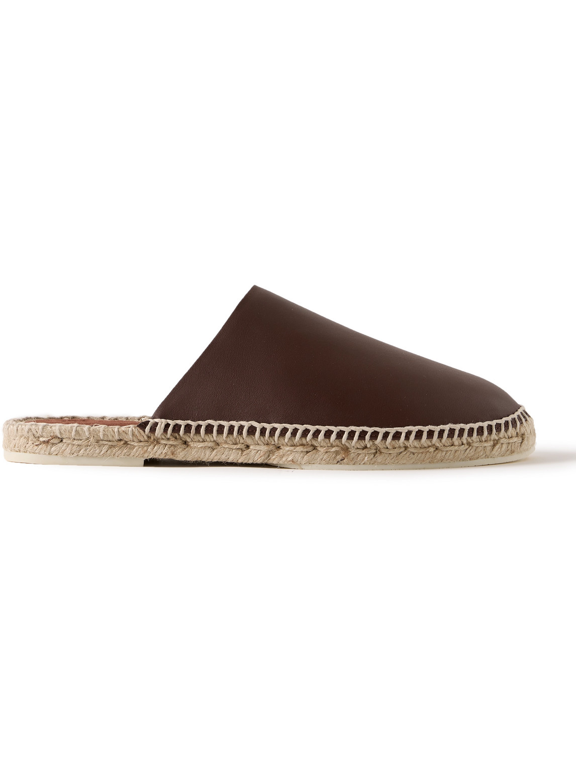 Seaside Walk Leather Backless Espadrilles