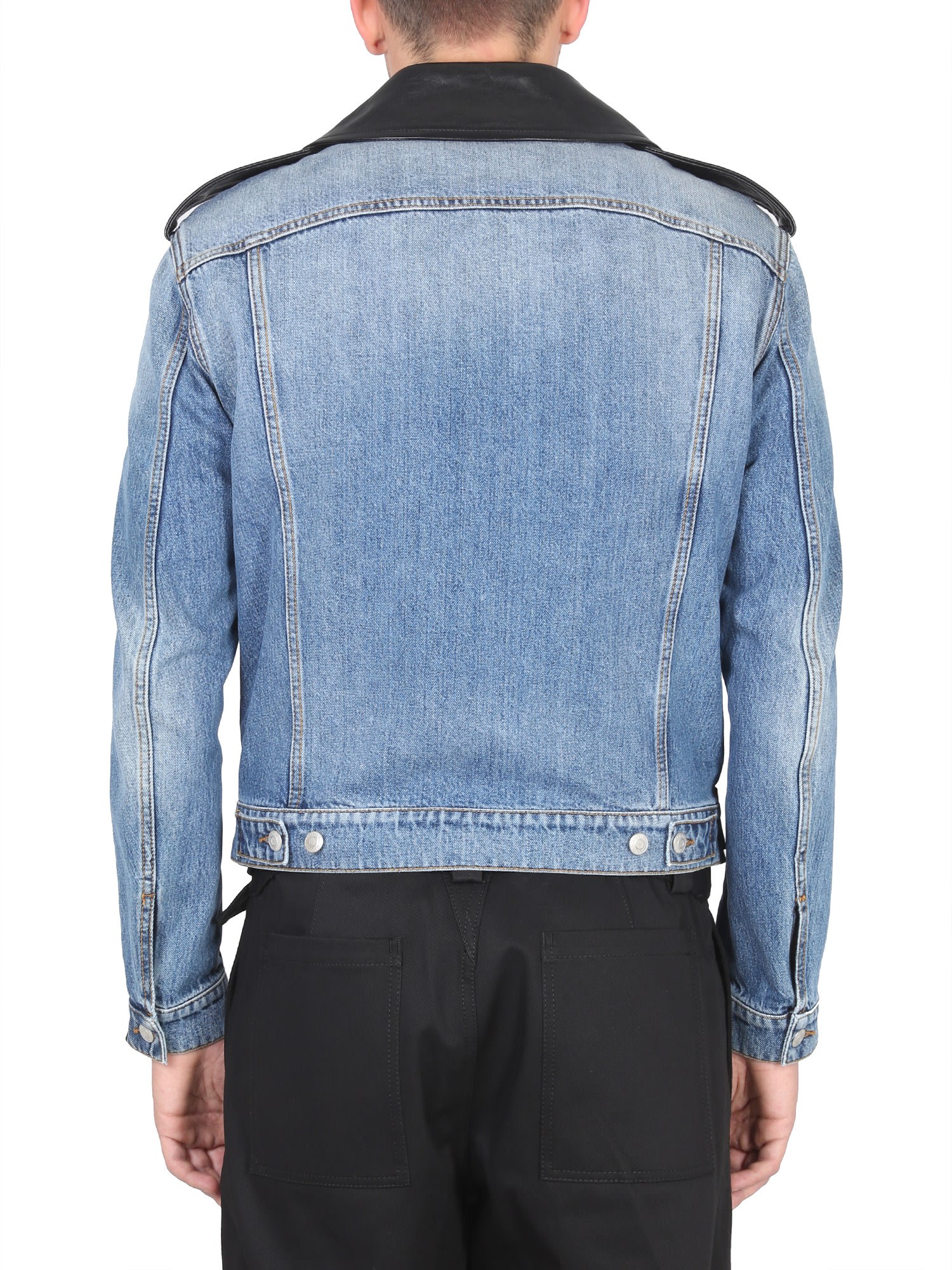 Panelled biker jacket