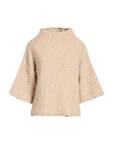 Woman Turtleneck Beige Size M Alpaca wool, Polyamide, Wool