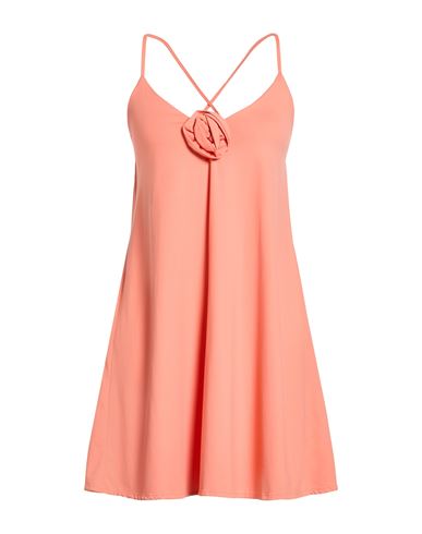 Woman Mini dress Salmon pink Size M Polyamide, Elastane