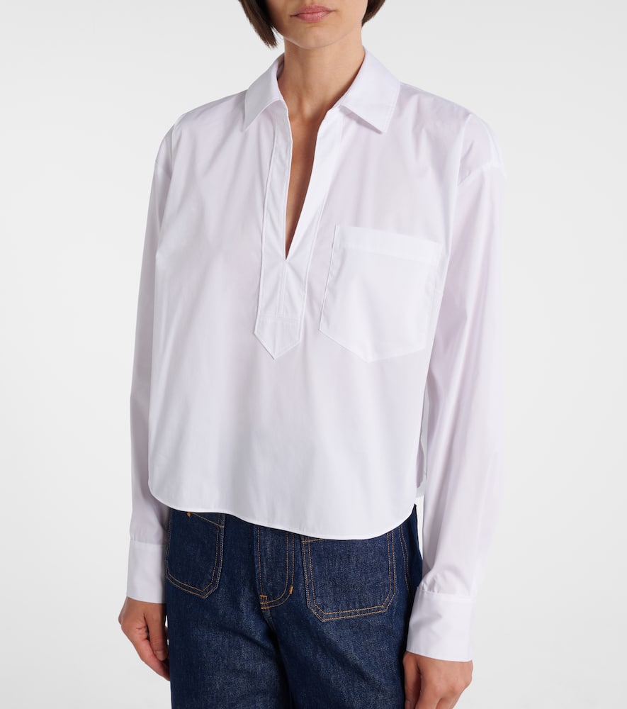 Khai cotton-blend poplin shirt