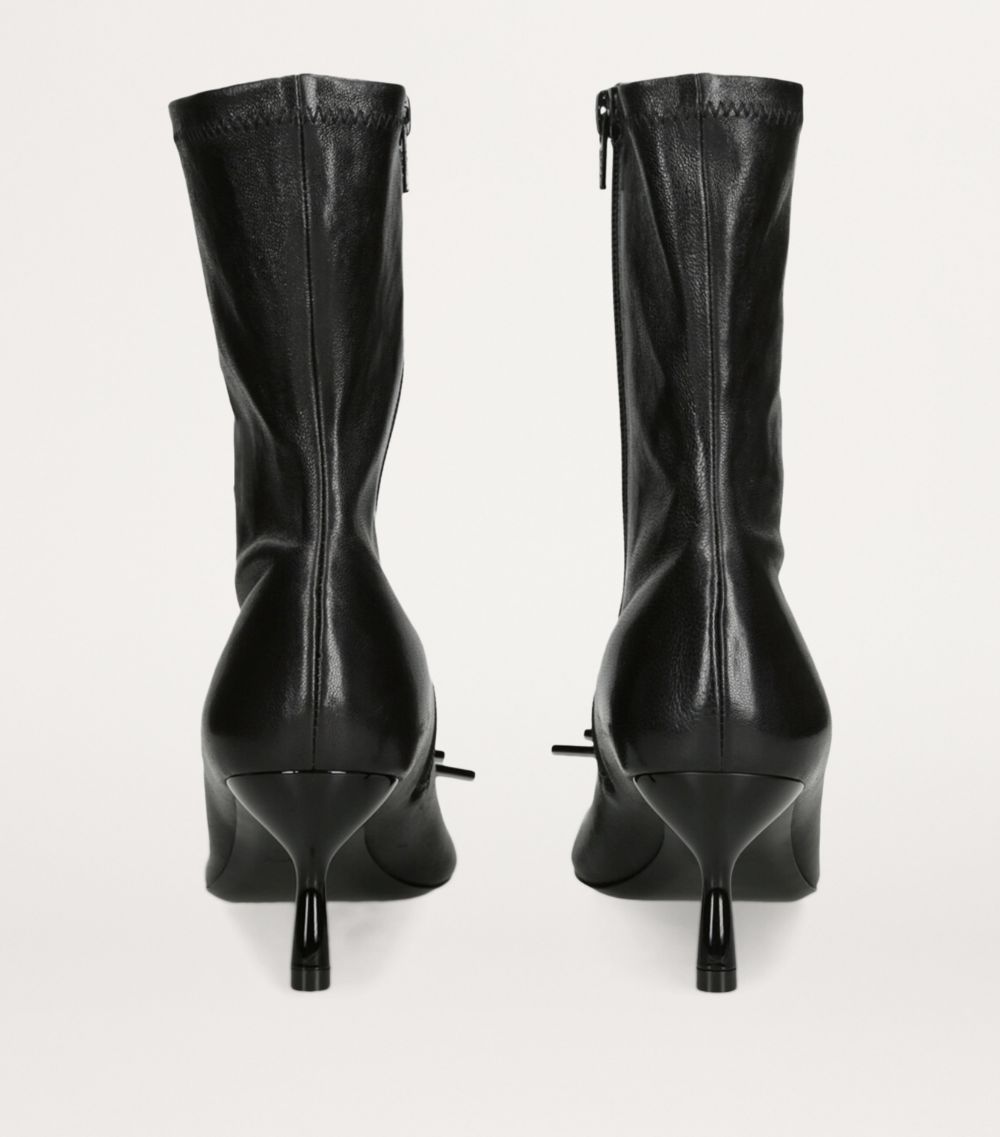 Leather Bow Ankle Boots 65