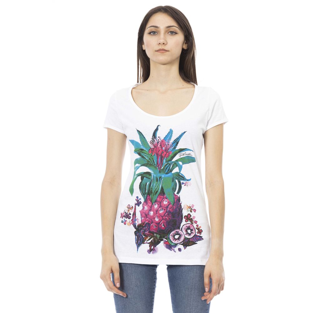 Floral Graphic Print T-Shirt — White