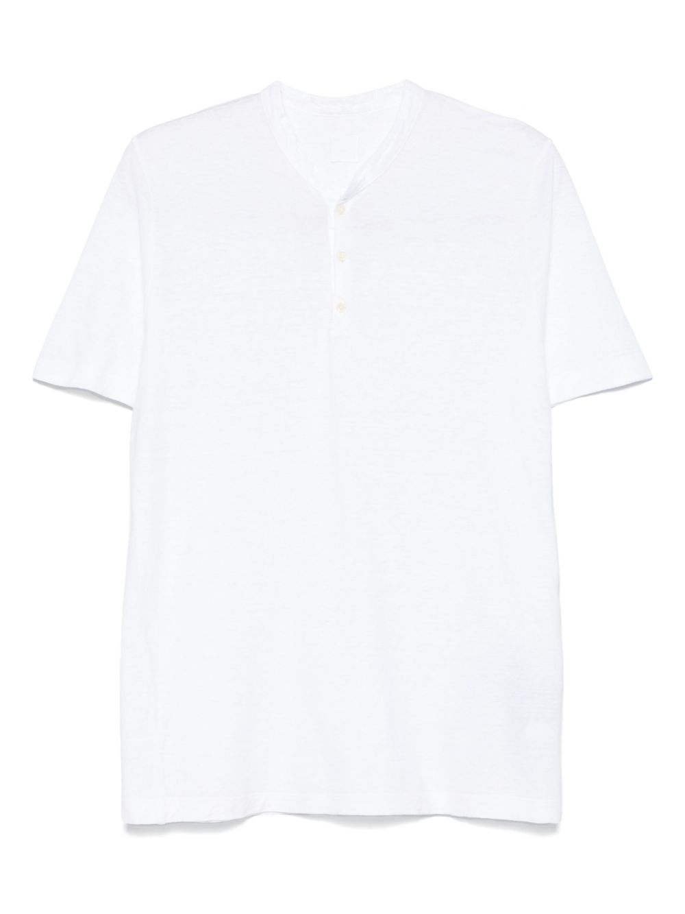 120% Lino slub henley T-shirt - White