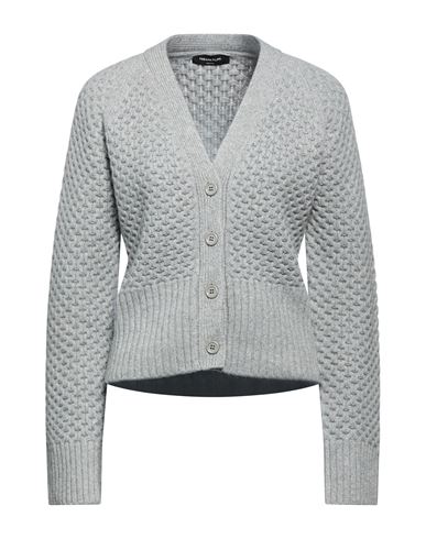 Woman Cardigan Grey Size 6 Virgin Wool, Silk, Cashmere