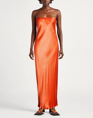 Woman Maxi dress Orange Size 10 Viscose