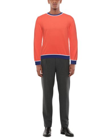 Man Sweater Orange Size 40 Cotton
