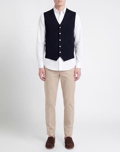 Extrafine Merinos Man Cardigan Midnight blue Size 34 Virgin Wool
