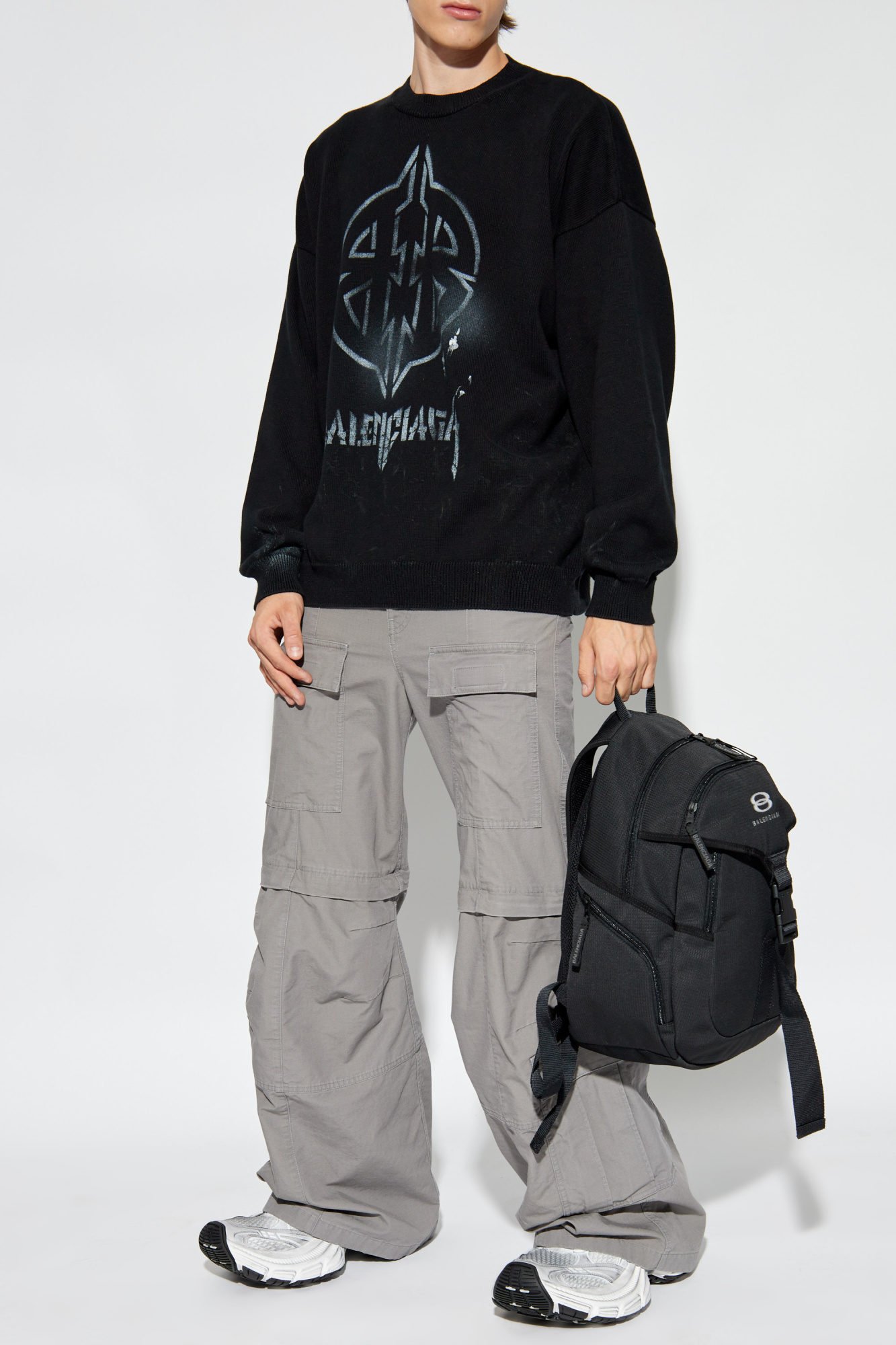 Sweater With Logo, Men's, Black