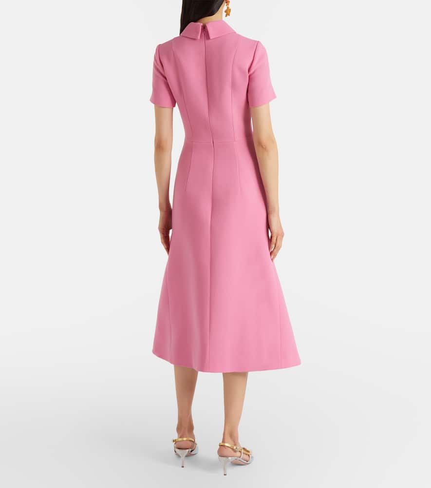 Eman wool crêpe midi dress