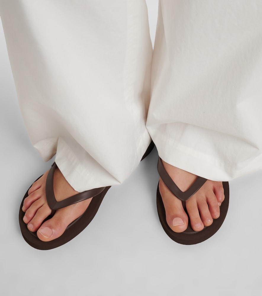 Kira T Monogram thong sandals