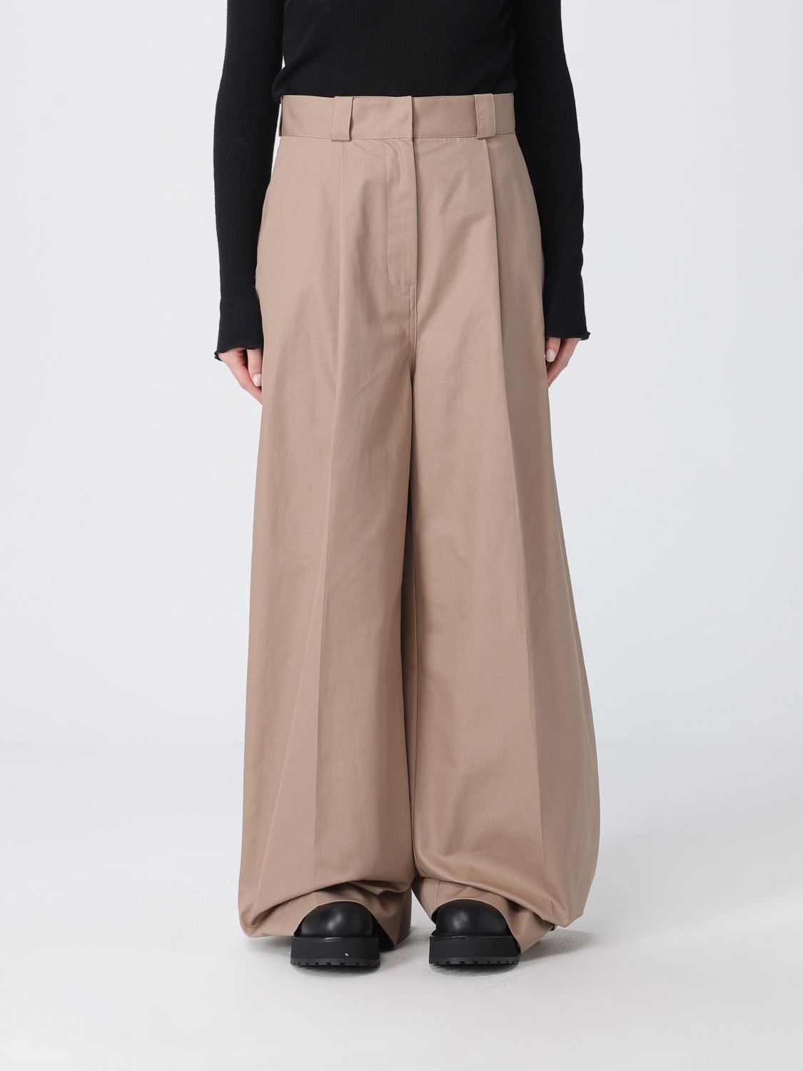 Pants Woman color Beige