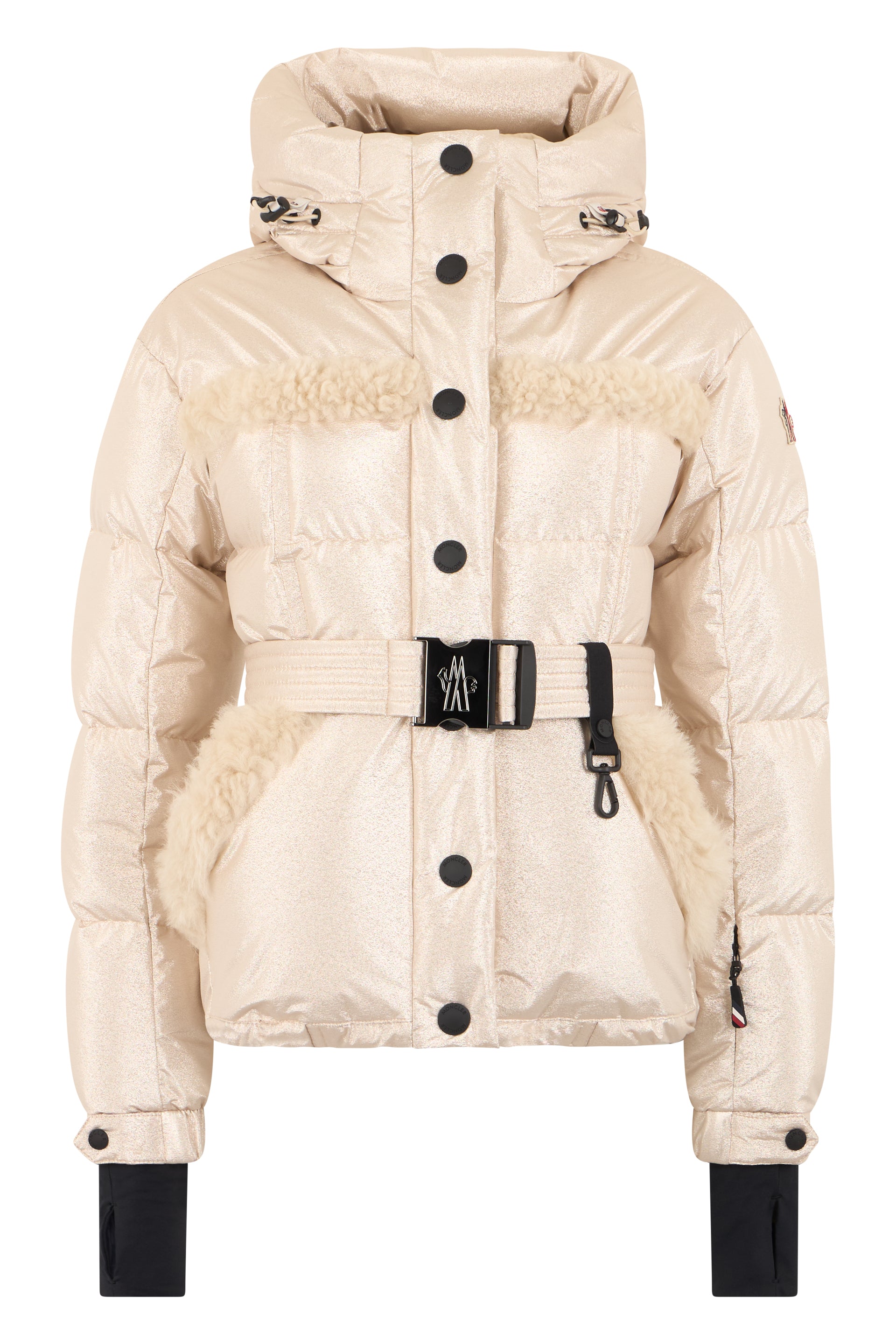 Mondim Metallic Shearling-Trimmed Hooded Insulated Ski Jacket