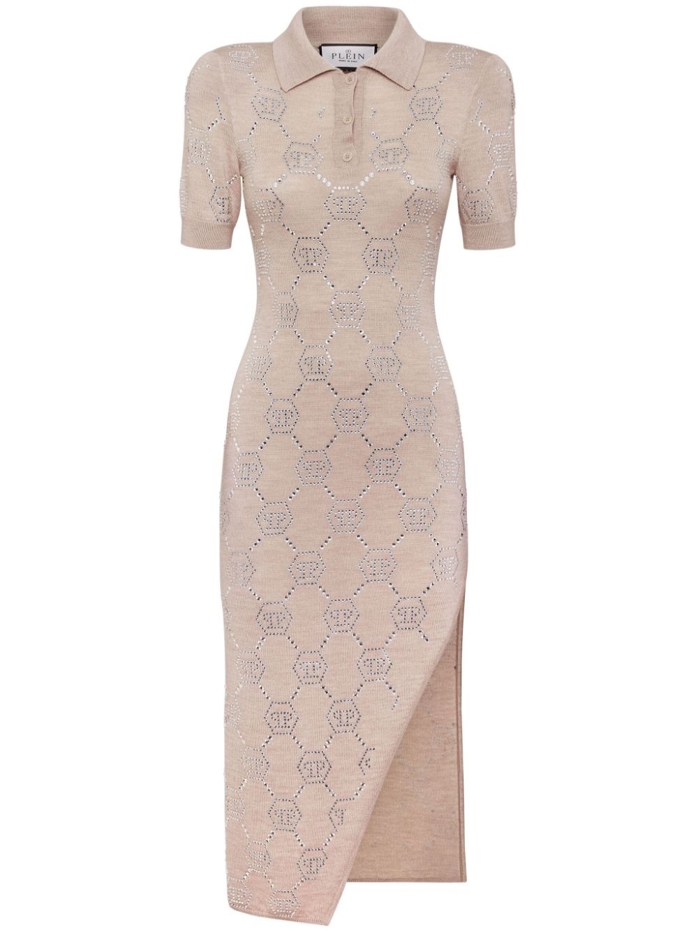 Monogram polo dress - Blue