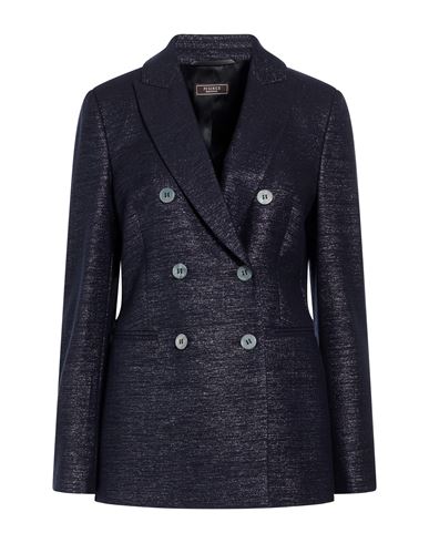 Woman Blazer Navy Size 10 Virgin Wool, Viscose, Polyamide, Elastane
