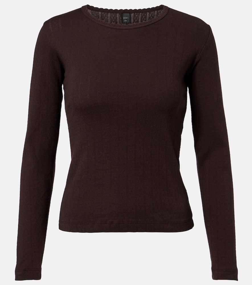 Pointelle cotton T-shirt