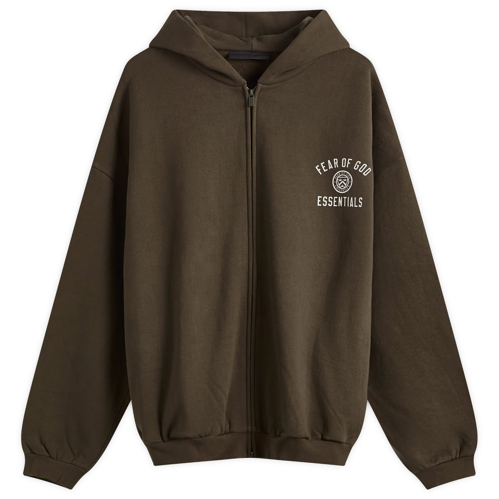 Men's State Heavy Fleece Full Zip Hoodie in Brown