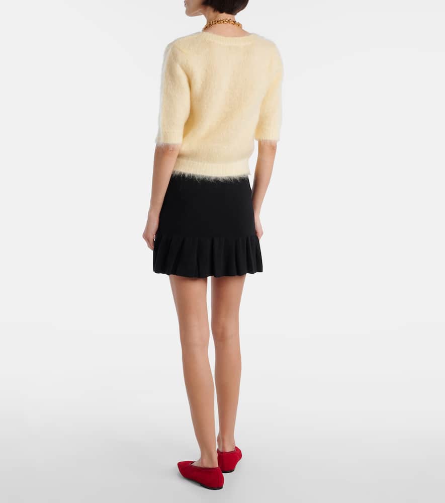 Embroidered mohair-blend sweater