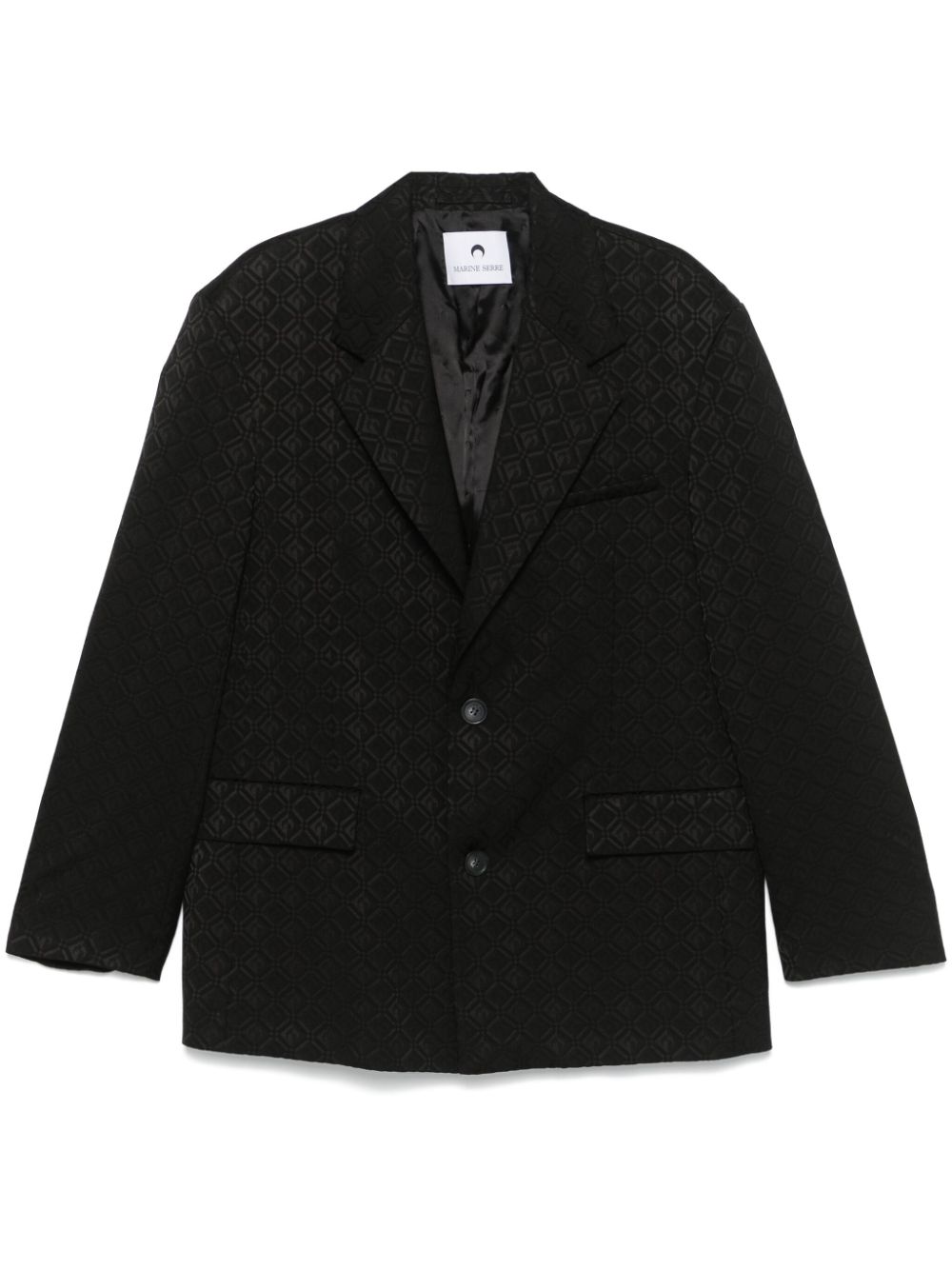 Moon Diamond-jacquard blazer - Black