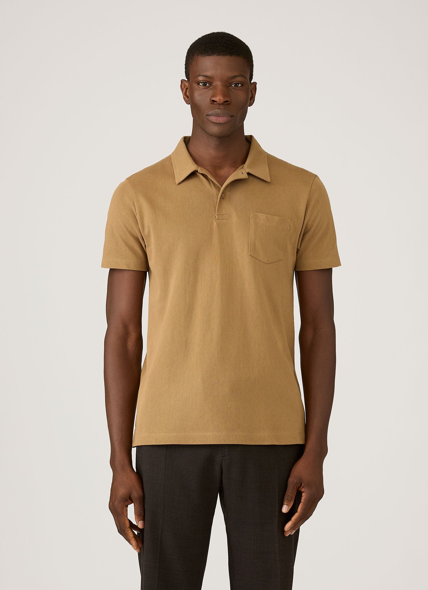 Men's Riviera Polo Shirt in Walnut XXL